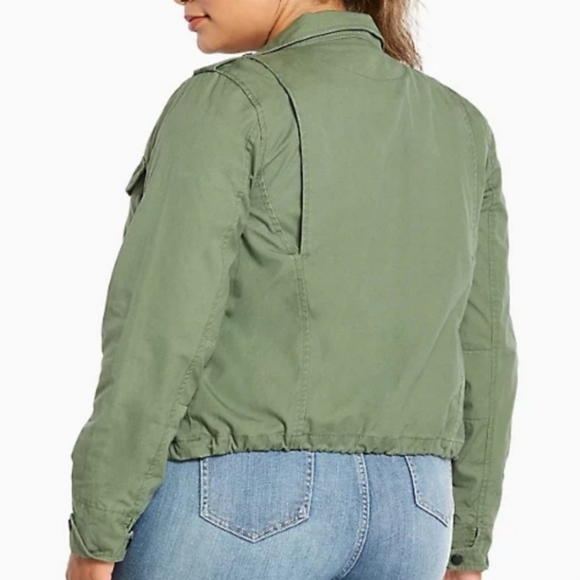 Torrid Army Green Twill Utility Jacket Size 2X - Picture 2 of 2